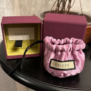 Gucci Lilac Quilted Jewelry Pouch